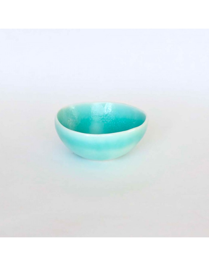 petit bol snacking 10,5cm*7,5cm bleu turquoise A LA PLAGE